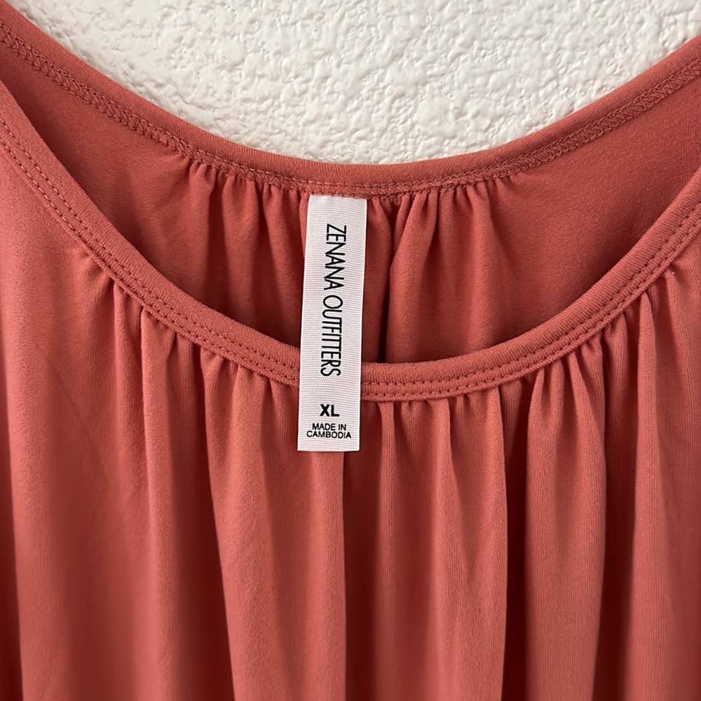 ZENANA • Women’s Coral Pink Romper Spaghetti Strap with Pockets - Picture 6 of 6
